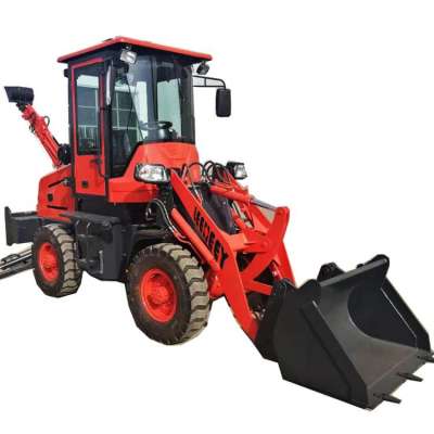 Leeheey brand Mini backhoe wheel loader articulated backhoe loader factory price